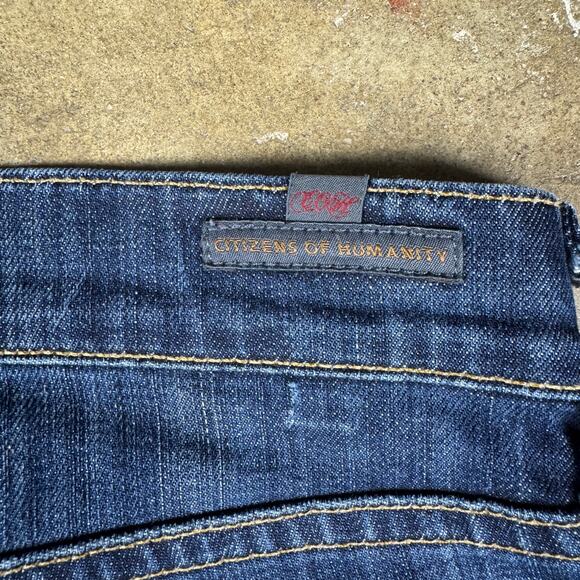 Citizens of Humanity Dita Jeans Womens 27 Petite Bootcut Leg Dark Wash USA - Picture 6 of 15